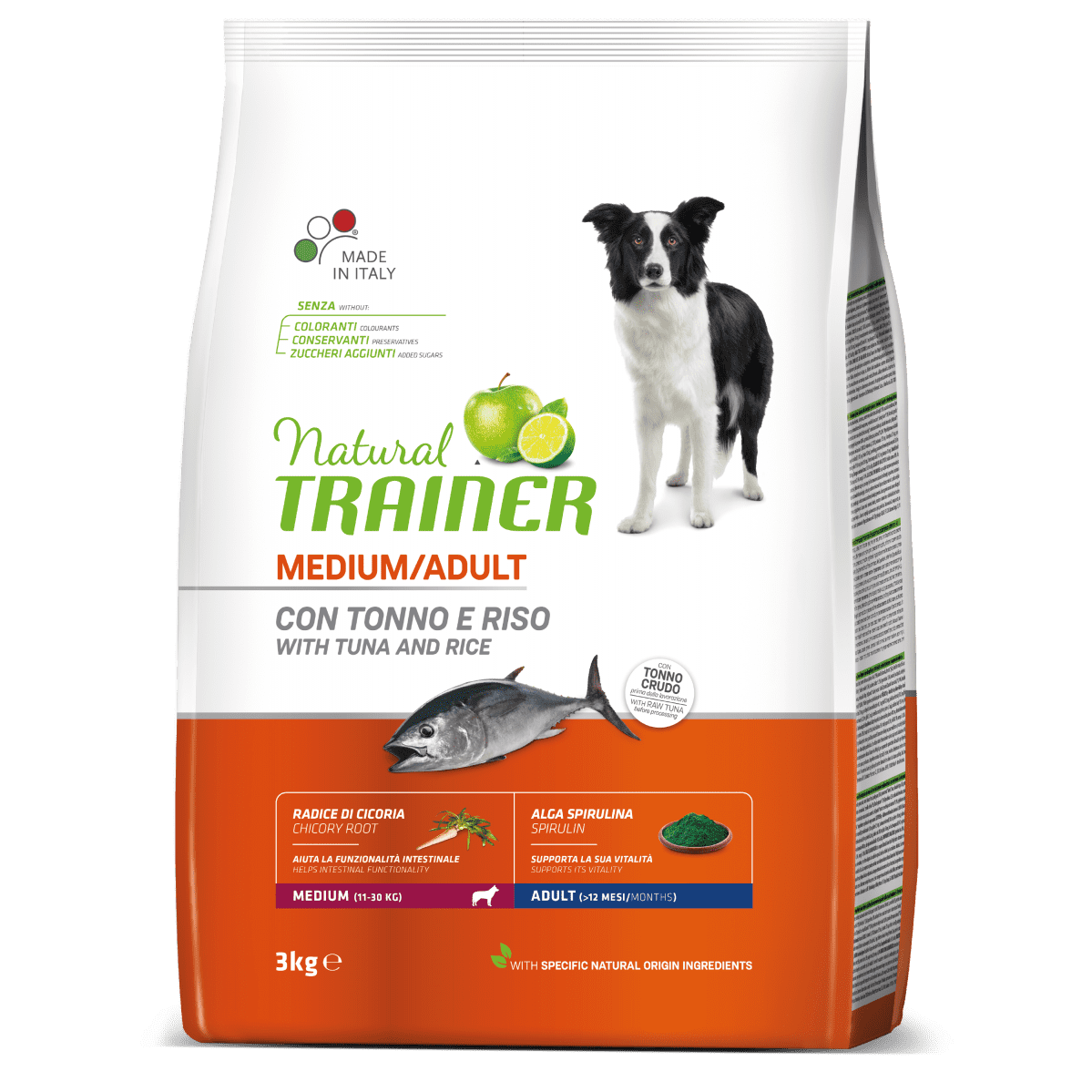 Trainer Natural Adult Medium con tonno 3 kg Trainer Natural Adult Medium con tonno 3 kg